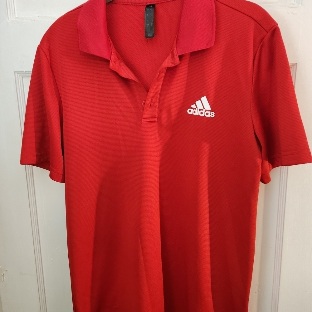 Adidas Men's Bold Red Polo Shirt